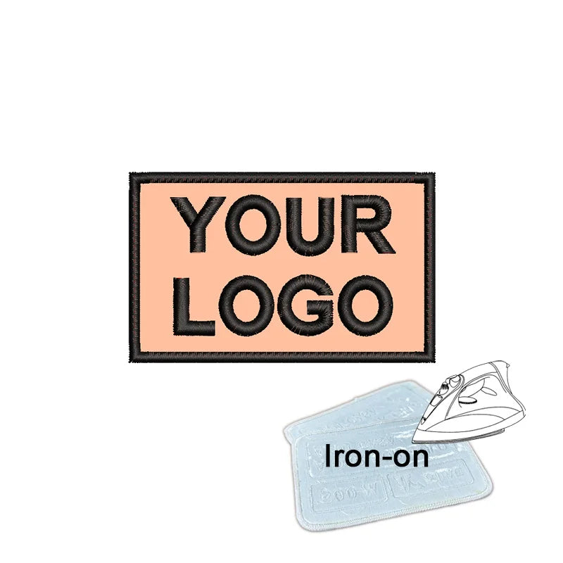 1PC 8x5cm Custom Name Tags Embroidered Patch Personalized Stripes Badge Number  Text Badge Iron On Backing Hook & Loop Backing