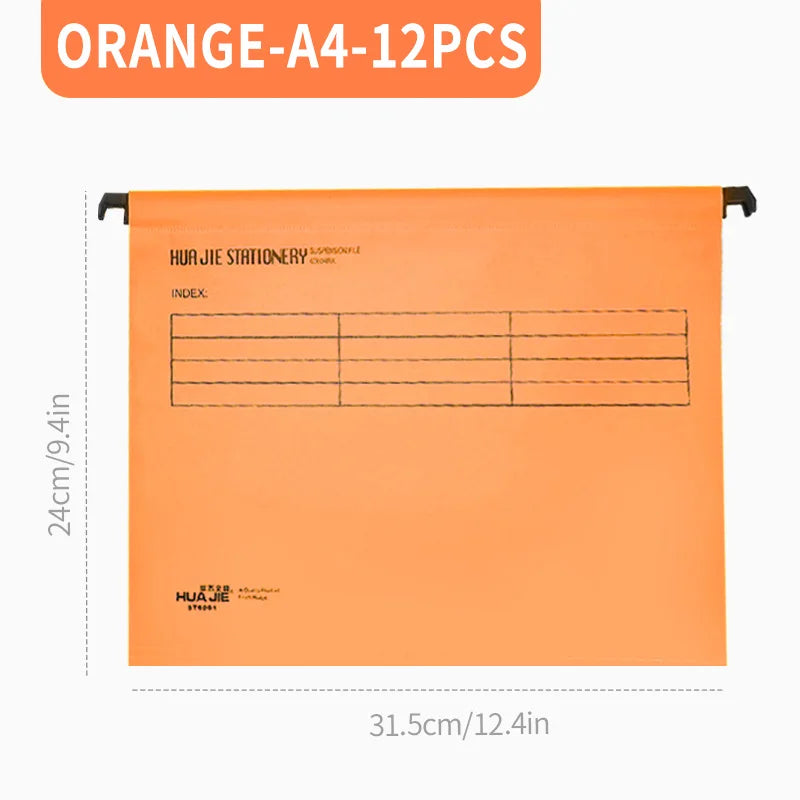 A4/FC PP Hanging File Folders with Plastic Hooks – Suspended Type Quick Labor Folder, Multi-Color, Home Office Document Storage