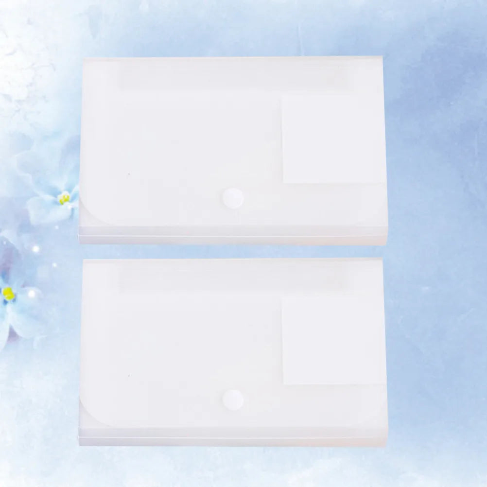 2Pcs Sturdy Plastic Accordion Folder for Paper Organization Portable Lightweight Dust Resistant File Folder for Office Student
