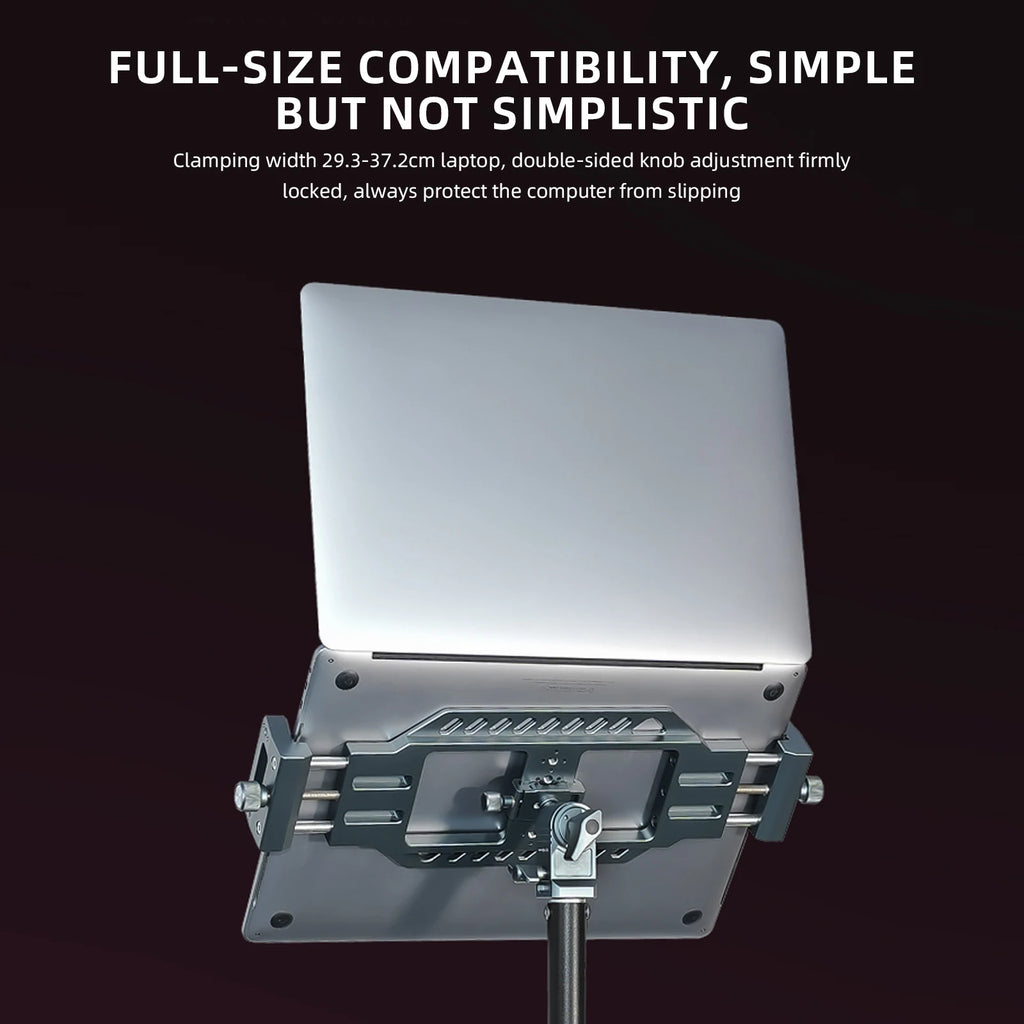 LEAPLIGHT Aluminum Alloy Laptop Stand Horizontal Vertical Screen Clamp Portable Holder W/ Arca Swiss Plate 1/4' Screw for Tripod