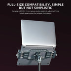 LEAPLIGHT Aluminum Alloy Laptop Stand Horizontal Vertical Screen Clamp Portable Holder W/ Arca Swiss Plate 1/4' Screw for Tripod