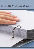 2023 NEW A4 4-hole D-type clip clip Blue PP folder perforated transparent binder folder a4 folder