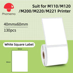 Phomemo Label For M110/M220/M221 Mini Printer Portable Thermal Label Stickers Self-Adhesive Waterproof Label Maker Sticker New