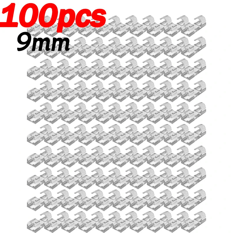 20/100pcs Cable Organizer Clips Cord Holder Transparent Management Wire Manager Home Office USB Data Line Winder Hooks Protector
