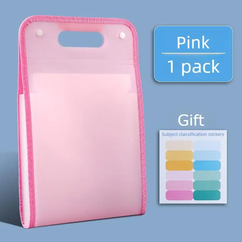 A4 Accordion File Folder Translucent 13 Pockets Expanding Letter Labels School Home Office Document Receipt Filing Organizer