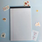 A5 Draft Notebook SImple Lined Tearable Sticky Notes Memo Book Portable Notebook with Tearable Paper