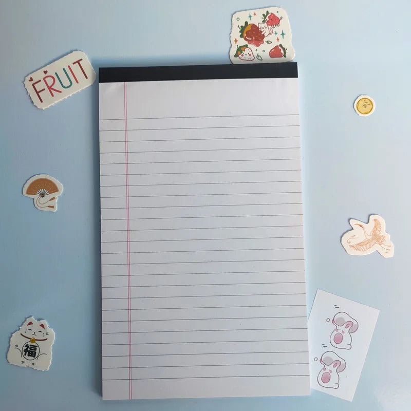 A5 Draft Notebook SImple Lined Tearable Sticky Notes Memo Book Portable Notebook with Tearable Paper