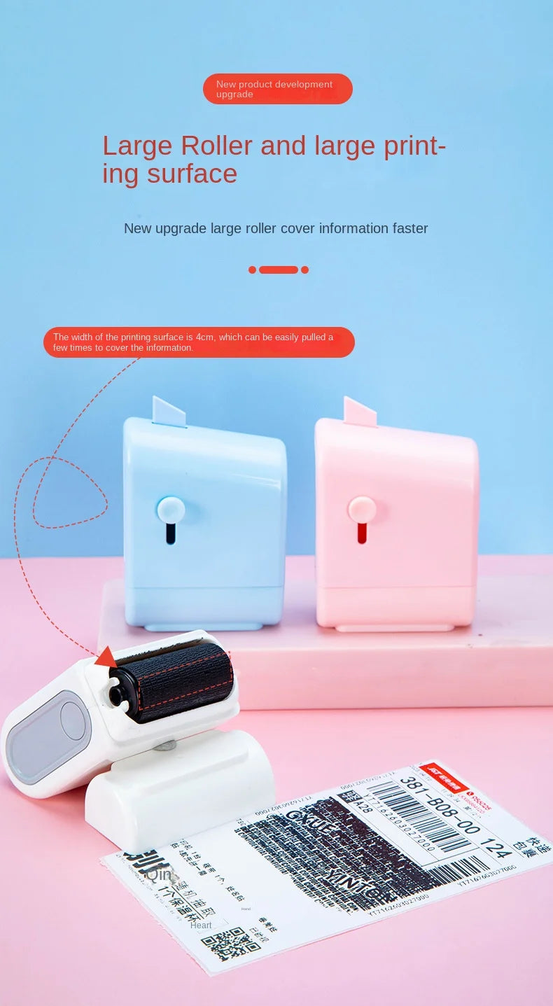 Theft Protection Roller Stamp Privacy Stamp Roller for Protecting Confidential Data and Personal Information Theft Protect