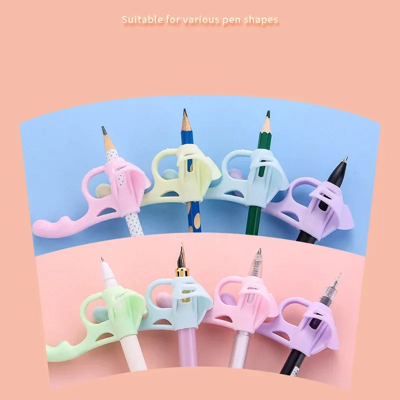 Silicone Pencil Grips Children's Writing Pencil Pen Holder Five Fingers Fixed Handwriting Posture Correction Assisted Grip