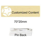 Customized Brooch Pin Personalize Engrave Your Text Logo Business ID Plate Copper Letterbox Mailbox Tag Name Badges