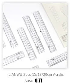 JIANWU Black Metal Compass Geometry Set Zinc Alloy Multifunction-clip Pen Compass Writing Drawing Tools School Office Stationery
