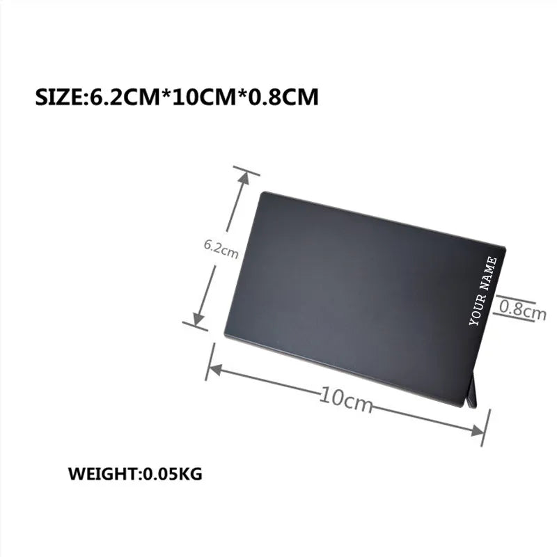Anti-theft ID Credit Card Holder Minimalist Porte Carte Thin Aluminium carteras Pocket Case Bank Women Men Credit Card Box DIY