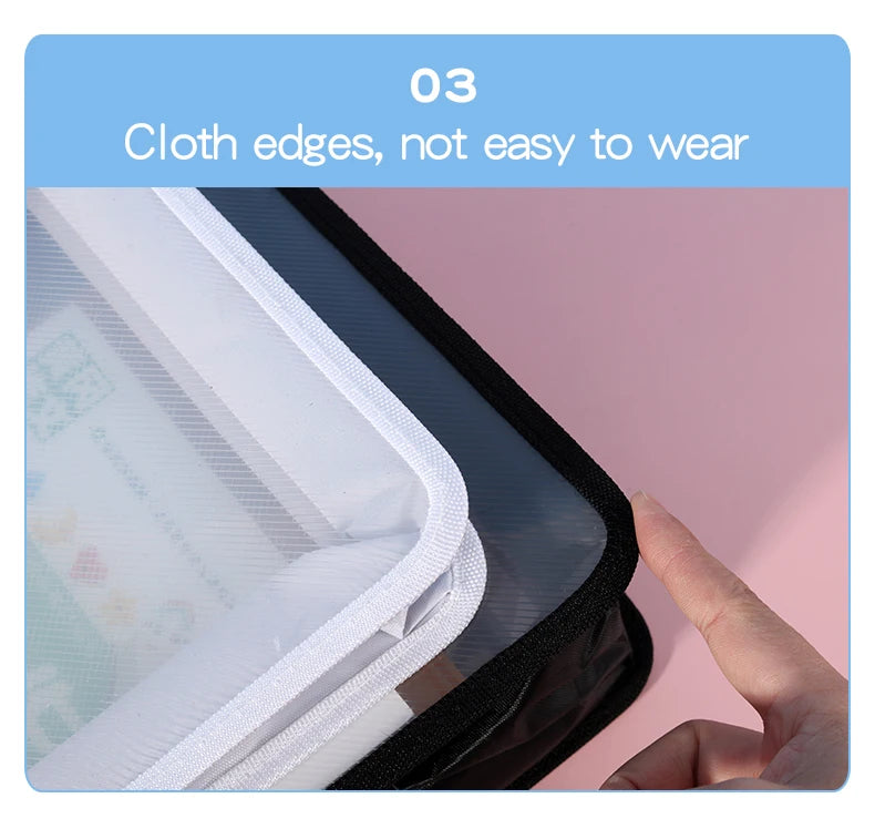 Transparent A4 Handbag Six Colors Large Capacity Waterproof Documents Students Business Portable Bag