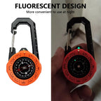 Portable Luminous Compass Carabiner Mini Survival Directional Tool for Outdoor Hiking Camping Mountaineering Survival Kids Gift