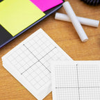 6 Pcs Grid Memo Pads Sticky Notepads Adhesive Graphing Paper Notes Writing Four Quadrant