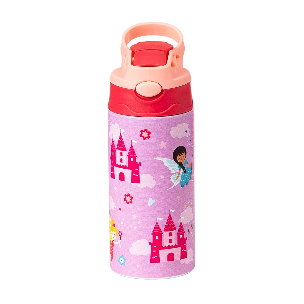 12OZ/350ml Cartoon Pattern Thermos Cup Stainless Steel Insulated Bottle Cute Thermos Kettle Outdoor Portable Handheld Cup