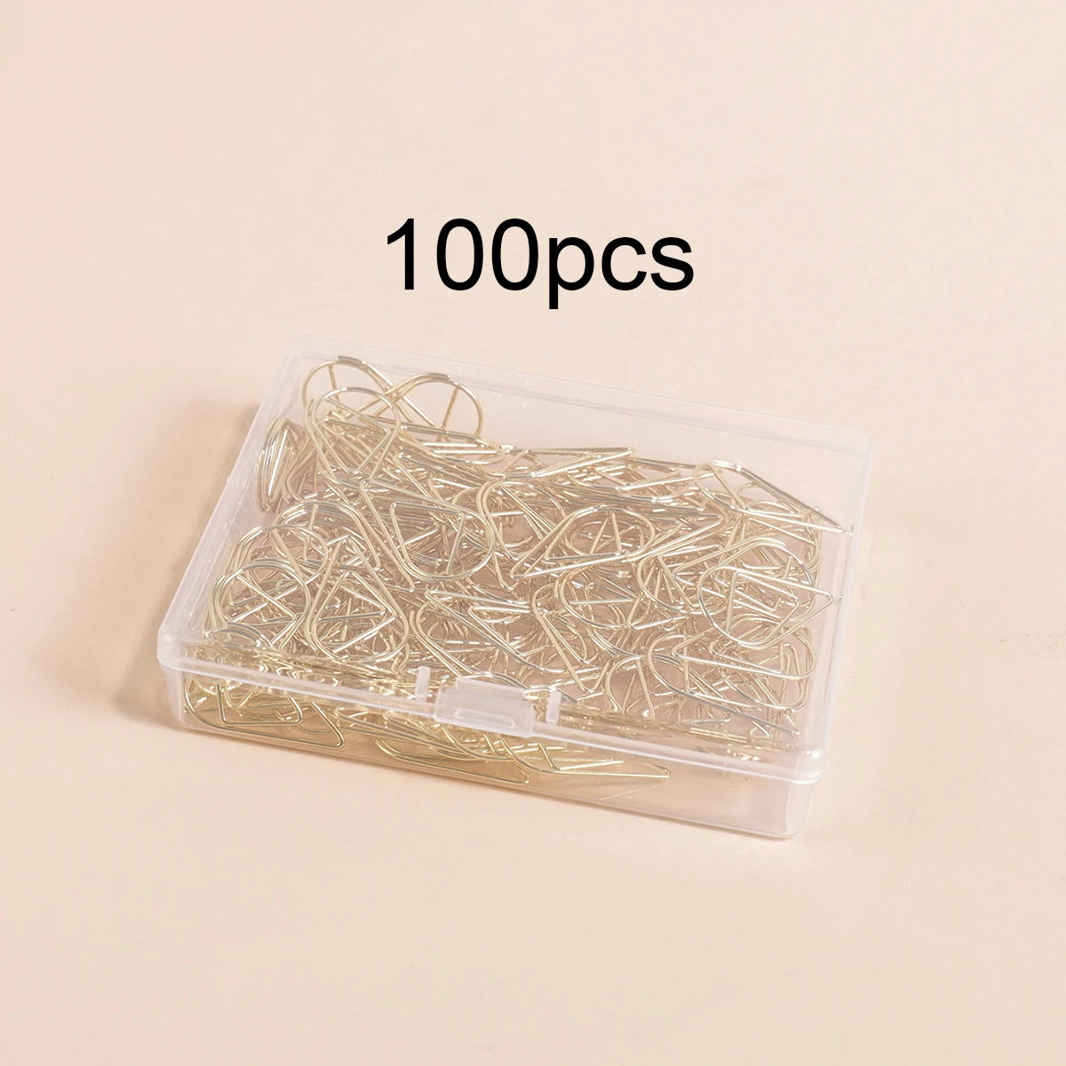 100 Heart-Shaped Metal Colorful Paper Clips, Note Card Bookmark Clips, Creative Office Supplies, Stationery Gifts for Friends