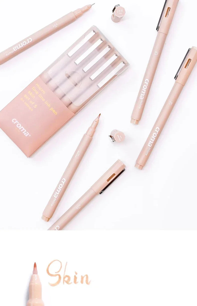 Pigment Liner Pigma Pen 0.1mm/0.03mm/0.05mm/0.5mm/1mm Different Tip Black Fineliner for Sketching Drawing Micron Ink Marker Pen