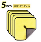 3/5/10Pcs Car Wash Microfiber Towel 30*30CM Car Cleaning Drying Cloth  Care Cloth Car Wash Towel  Kitchen Towel
