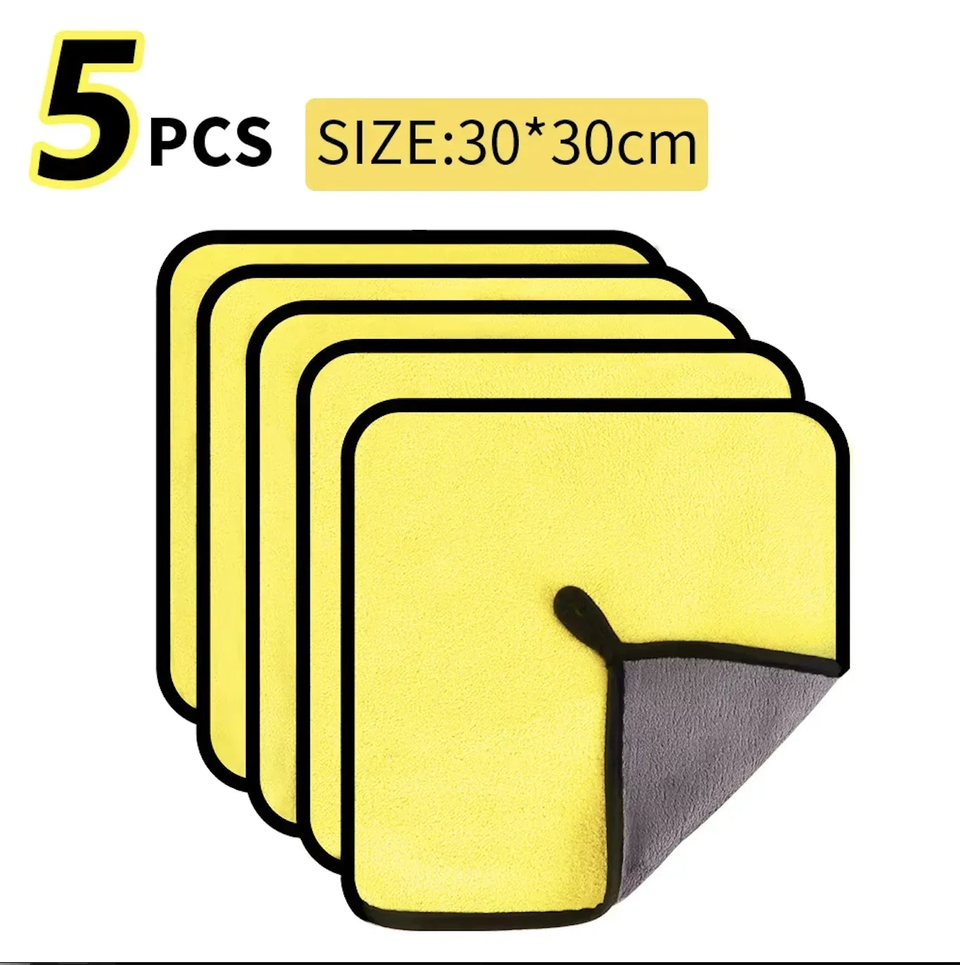 3/5/10Pcs Car Wash Microfiber Towel 30*30CM Car Cleaning Drying Cloth  Care Cloth Car Wash Towel  Kitchen Towel