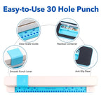Multi-functional manual hole puncher (1 piece), 30-hole design, convenient and quick, suitable for various sizes of office paper