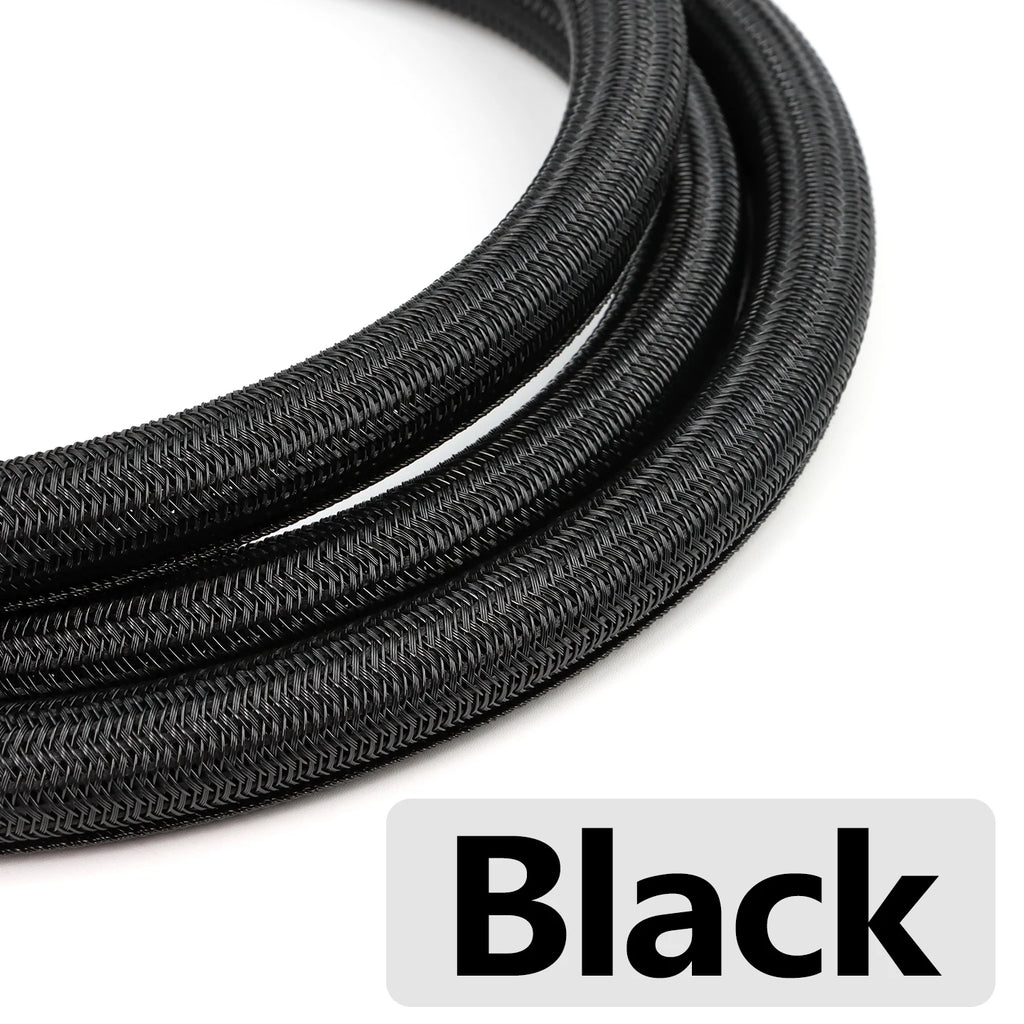 3/8meters PET Braided Cable Sleeve 3mm~32mm Self-Closed Sheath High Protection Wear Resistant Insulated Sleeving Wire Organizer