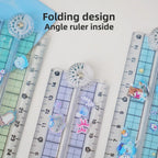 High Quality Folding Ruler Flexible and Portable Clearly Marked Scale Lightweight Measuring Tool Ideal for School & Office Needs