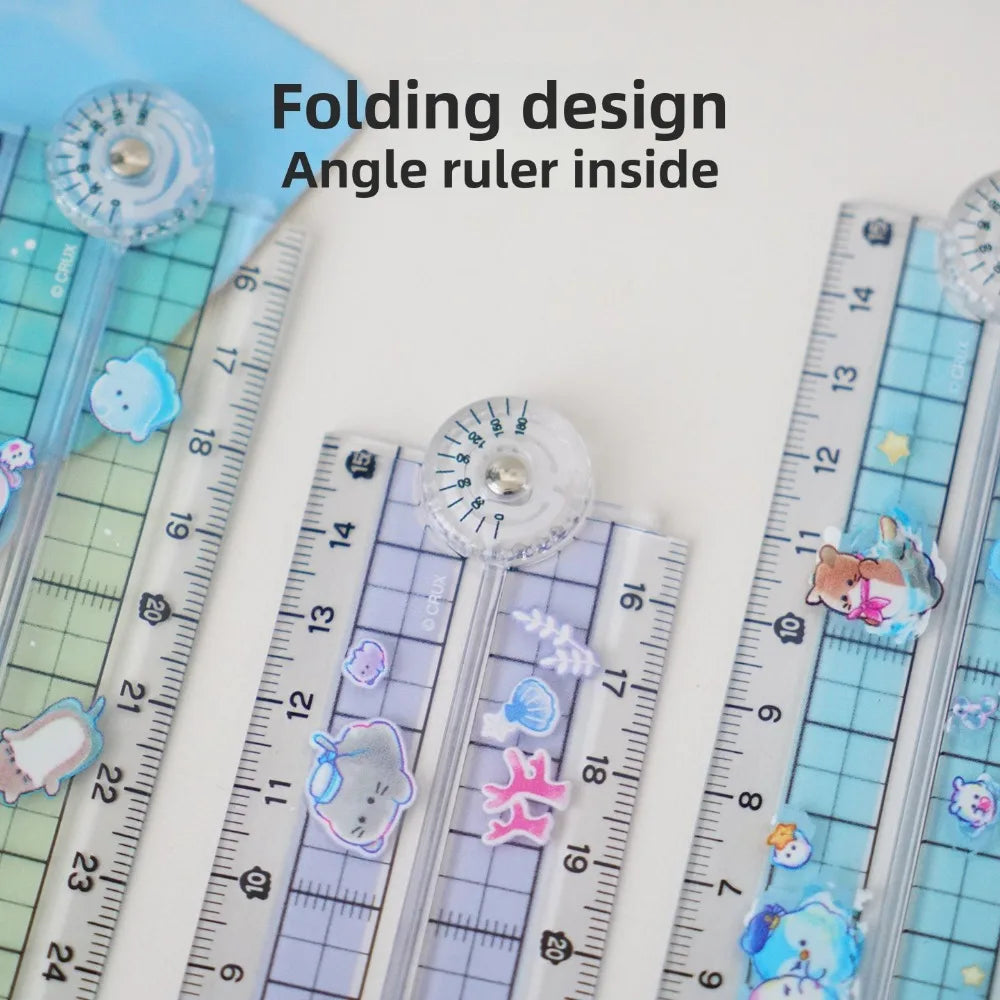 High Quality Folding Ruler Flexible and Portable Clearly Marked Scale Lightweight Measuring Tool Ideal for School & Office Needs