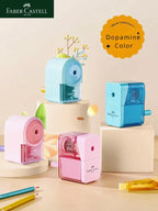 FABER CASTELL Manual Hand Crank Pencil Sharpener Sharpen 8mm in Diameter Candy Colors for Kids,Artists,Student Office Stationery