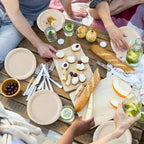 25/50PCS 9inch Circular Paper Plates Disposable Biodegradable  Paper Plates Suitable Party Christmas Barbecue Salad Desserts