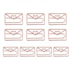 50/20pcs Love Diamond Crown Envelope Stationery Photo Tickets Office Supplies Metal Book Paper Clip Paperclips Mini Binder Clips