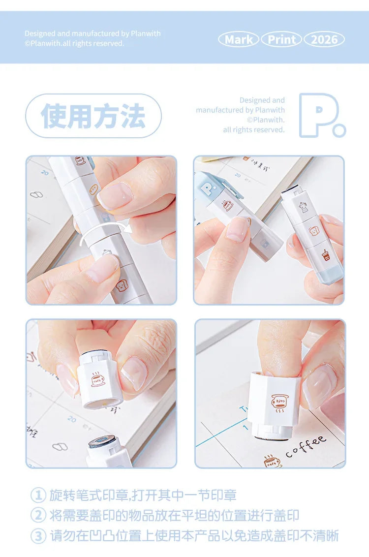Cute Multi-link Mood Stamp Set – Kawaii INS Style Journal Diary Stamps, Scrapbooking Supplies for Planners Crafting, Creative Marking Tools for Teens Girls