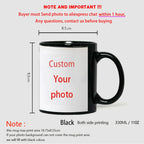 Personalized Photo Mug, Customize Family, Kids, Lovers, Logo, Text, Dog, Cat, Photos Mugs, Tea Milk Cup, Mother's Day Gift