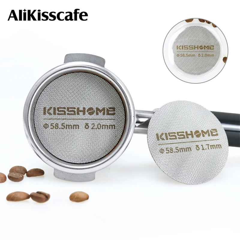 Coffee Puck Screen Fit 51mm 53.5mm 58.5mm Reusable Ground Filter Mesh Heat Resistant Metal For Espresso Accessories Barista Tool