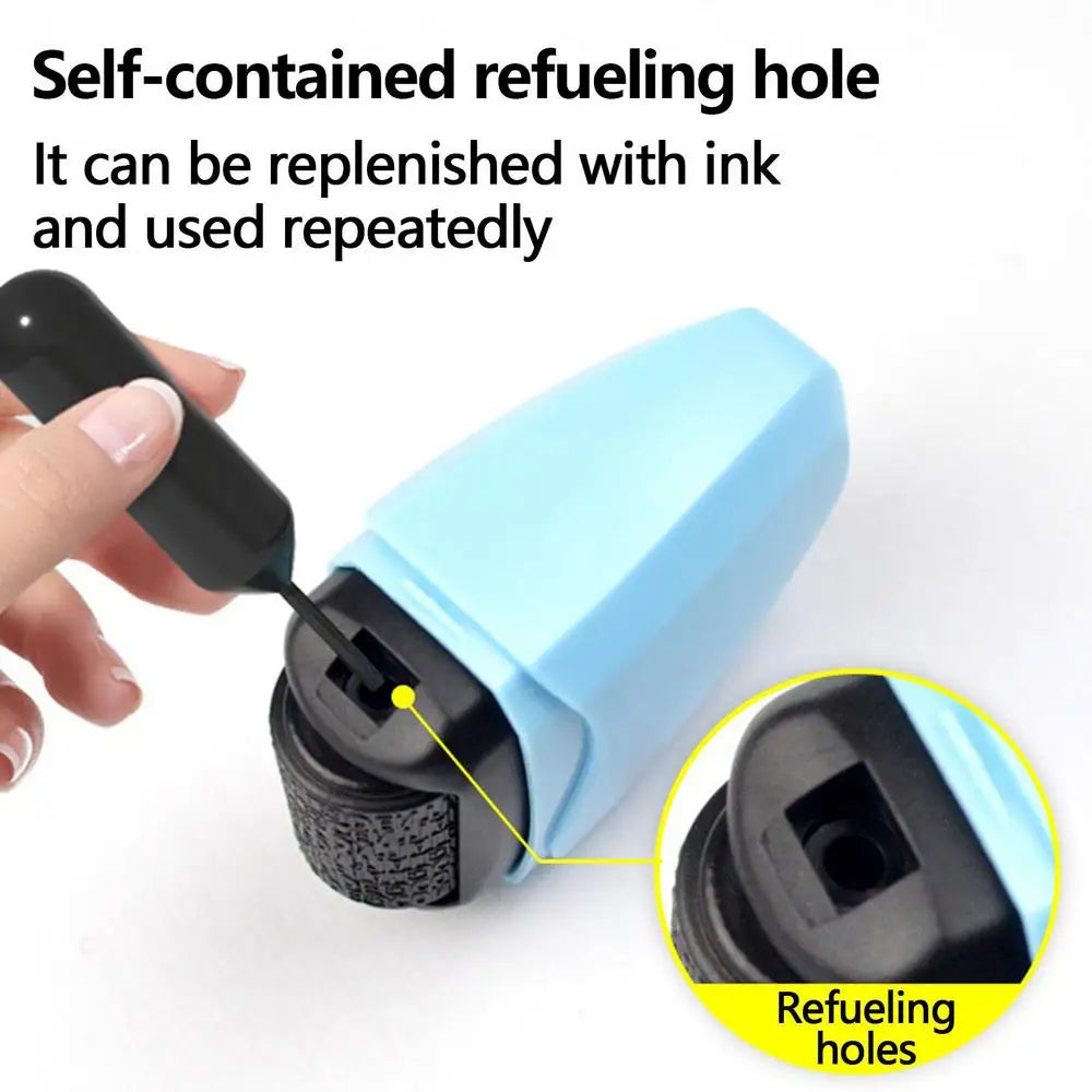 Identity Protection Roller Stamps Reusable Ink Address Eraser Roller For Portable Easy Using Privacy Security Product