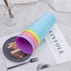 2PCS 20oz Plastic Reusable Cup Stackable Tumbler Unbreakable  Cups for Beer Reusable Glass for Water Party or Home Bar Bathroom