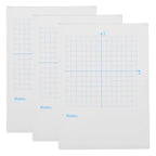 3Pcs Math Coordinate Practice Notebook Xy Graph Paper Pad for Students Teachers Engineers Classroom Homework Use White Grid