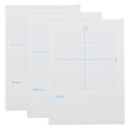 3Pcs Math Coordinate Practice Notebook Xy Graph Paper Pad for Students Teachers Engineers Classroom Homework Use White Grid