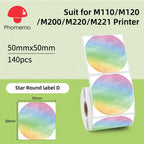 Phomemo Label For M110/M220/M221 Mini Printer Portable Thermal Label Stickers Self-Adhesive Waterproof Label Maker Sticker New