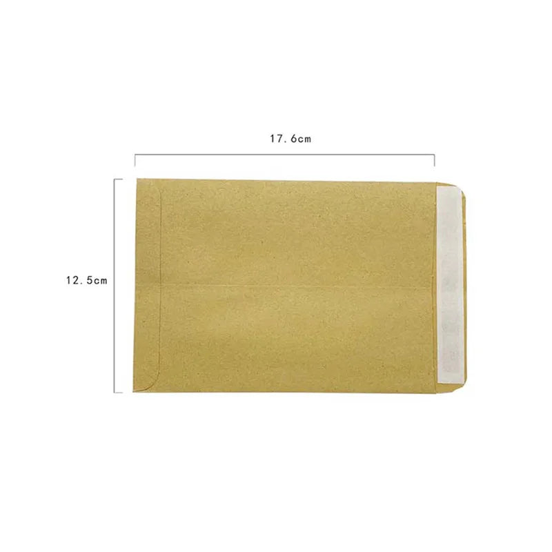 50pcs,Kraft Envelope, Retro Paper Envelopes,Self Adhesive Envelope for file,Wedding Invitations,photo, Stationery Storage