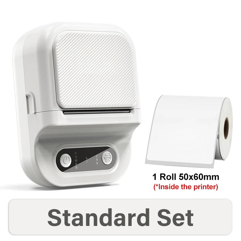 Portable Label Printer Mini Thermal Printe Self-adhesive Inkless 12-58mm Label For School/ Home/ Office/Supermarkets/ Warehouses