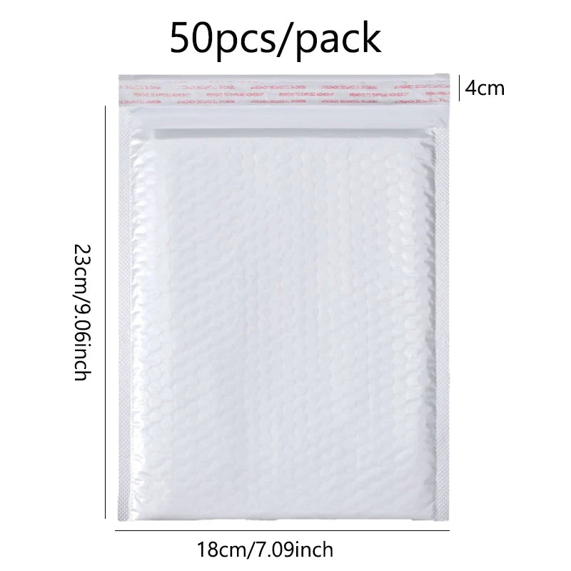 Pearlescent Bubble Mailers Padded Envelopes, Self-Adhesive Waterproof Shipping Bags with Foam Lining for Packaging and Mailing