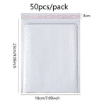 Pearlescent Bubble Mailers Padded Envelopes, Self-Adhesive Waterproof Shipping Bags with Foam Lining for Packaging and Mailing