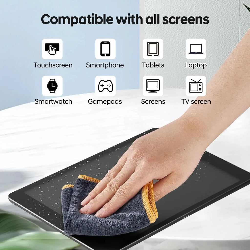 Screen Cleaner Spray Kit with Microfiber Cloth Anti-Fingerprint Polish Coating for Phone Tablet Camera Screen Cleaning Protectio