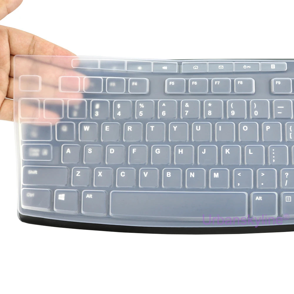 Keyboard Cover for Logitech K200 K260 K270 K275 K295 MK200 MK260 MK270 MK275 MK295 Silicone Protector Skin Case Film Clear Black