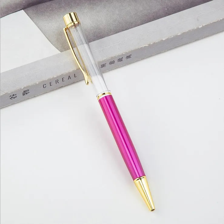 10 Pieces of Ballpoint Pens DIY Empty Pen Barrels for Handmade Quicksand Pens, Floating Flower Pens, Business Event Signature Pens, and Souvenirs