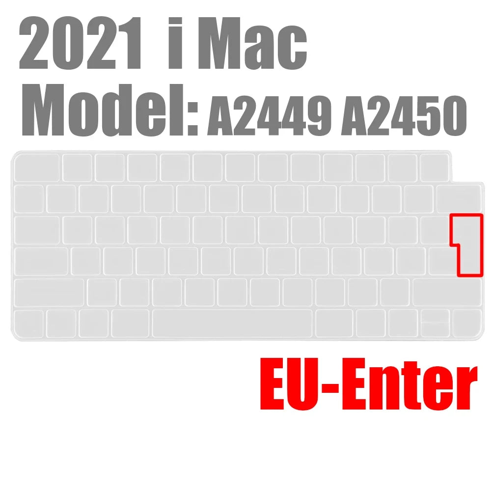 For Apple Magic Keyboard Cover (2021 release) A2450 A2449 Stickers iMAC Keyboard Protector Silicone Bluetooth keyboard case New