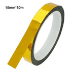 50M Glitter Slim Gold Silver Foil Washi Tapes Self-Adhesive Wrapping Shiny Wrapping Cookie Jars Packaging Tape Twist Tie Line