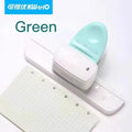 KW-TRIO Multi-Colored Loose-Leaf Hole Punch with 4mm Small Aperture Multi-Hole Punch with Ruler Design Portable Hole Punching