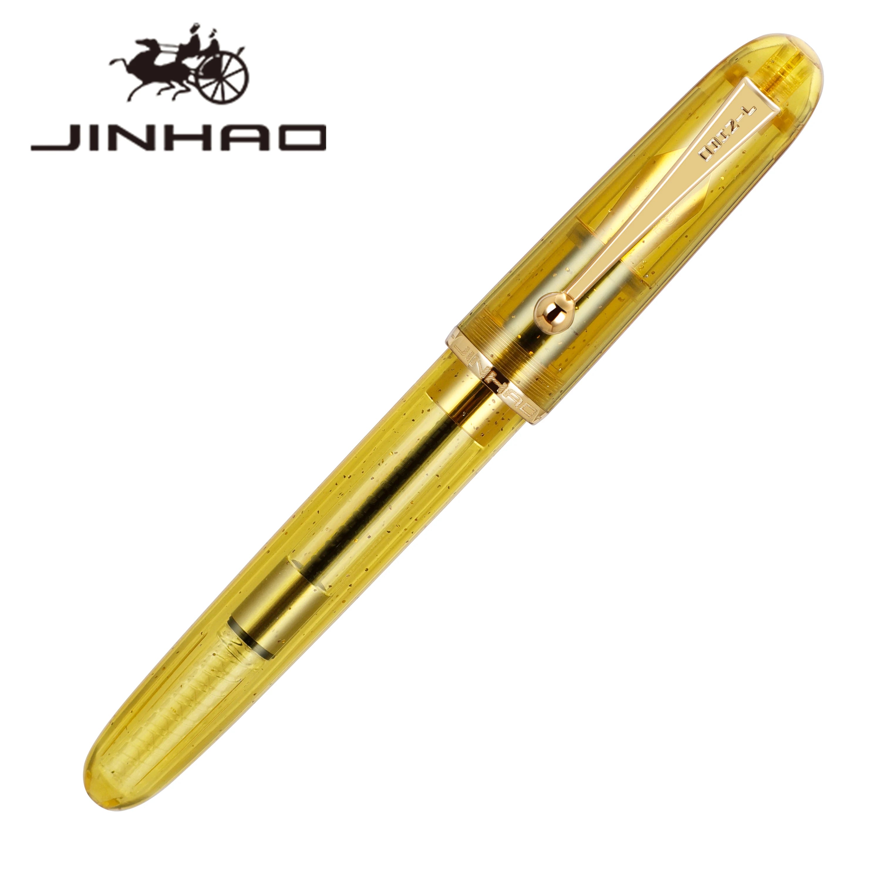 1pc Jinhao 9016/9013 Acrylic Fountain Pen Dadao Series Transparent Brown EF/F/M Nib with Large Capacity Ink Converter